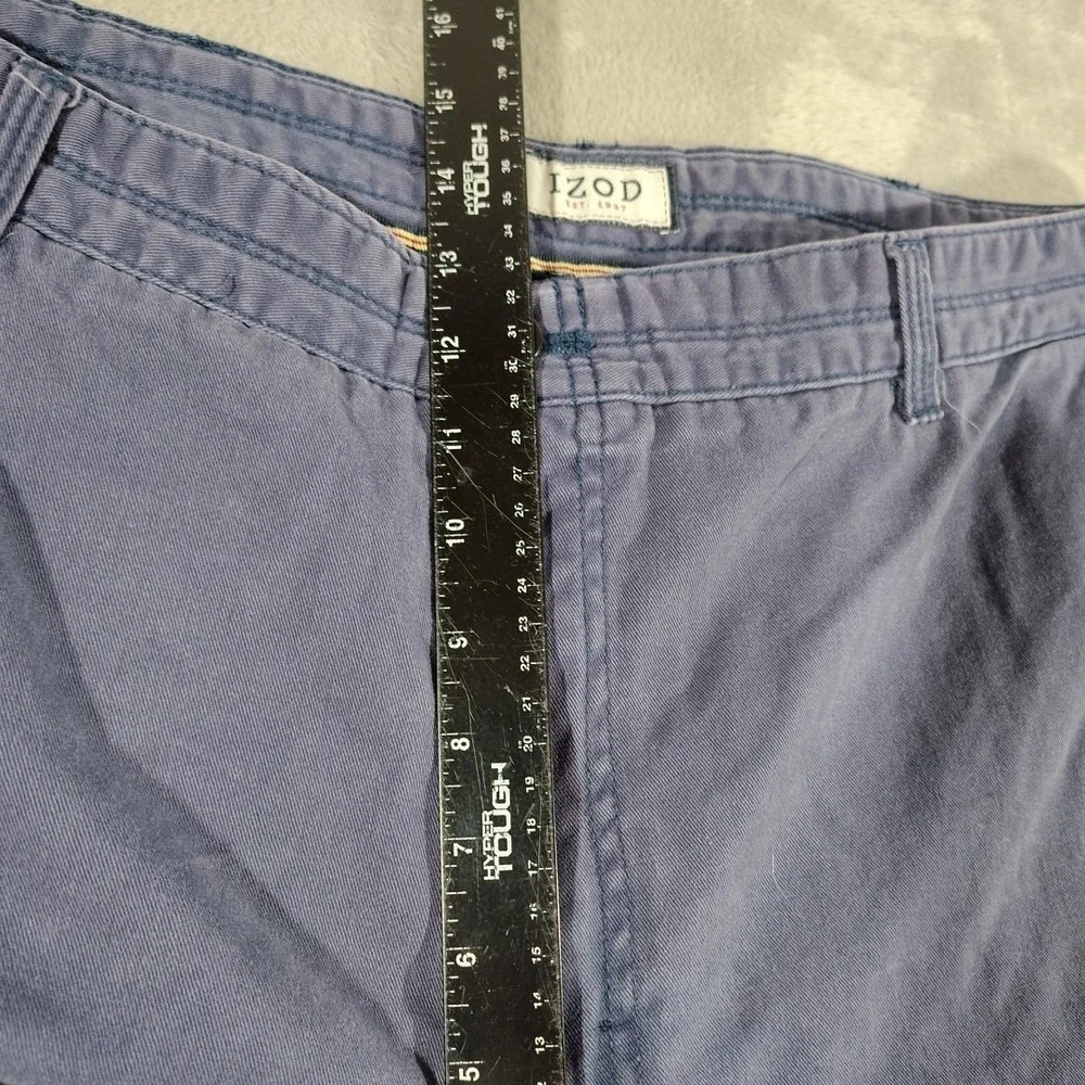 IZOD Cargo Shorts Men 42/10 Navy Outdoor Hiking Comfort Cotton Durable Beach